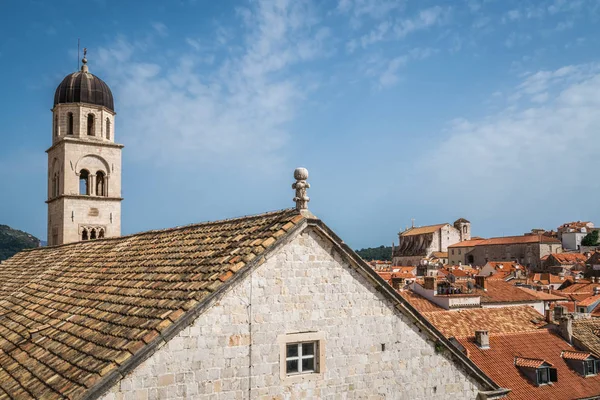 Campanario Iglesia Azotea Una Antigua Casa Dubrovnik Vista Desde Las — Foto de Stock