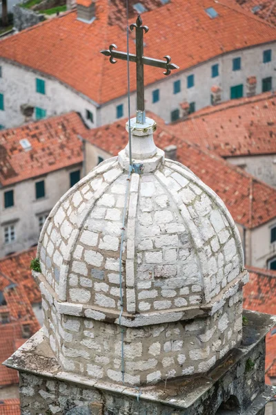 Kopule Zvonice Kaple Panny Marie Spásy Kotorem Starým Městem Pod — Stock fotografie