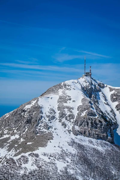 Stirovnik ピーク Lovcen 国立公園 モンテネグロの最も高い頂上の山冬の風景を見事な — ストック写真