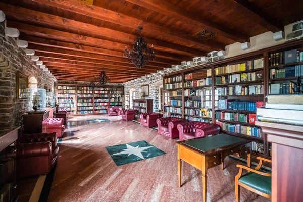 Budva Montenegro Abril 2018 Sala Biblioteca Dentro Prédio Museu Forte — Fotografia de Stock