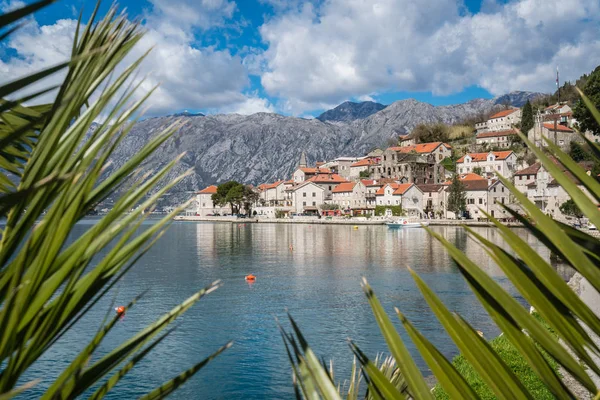 Perast Montenegro April 2018 Pemandangan Kota Indah Perast Teluk Kotor — Stok Foto