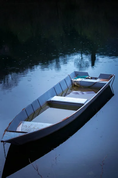 Négligé Bateau Pêcheur Bois Vide Sur Rive Lac Skadar Virpazar — Photo