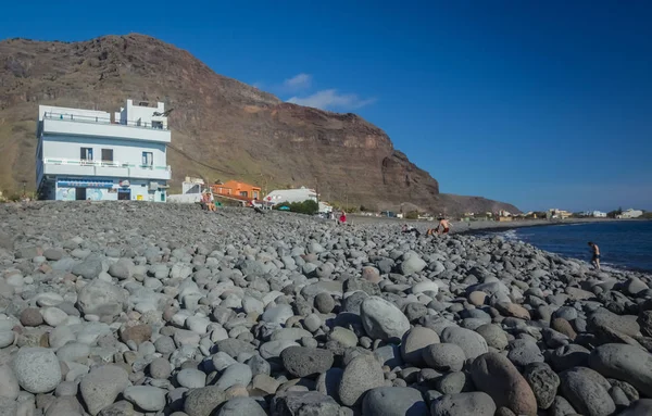 Gomera Spain April 2013 Large Grey Stones Beach Shore Coast — Stock Photo, Image