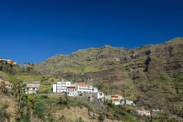 Gomera Spanyolország 2013 Áprilisáig Hillside Otthonok Valle Gran Rey Gomera — Stock Fotó