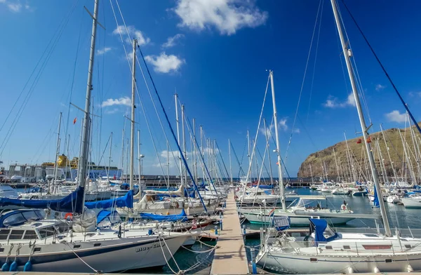 Gomera Spain April 2013 Yachts Port San Sebastian Gomera Canary — Stock Photo, Image