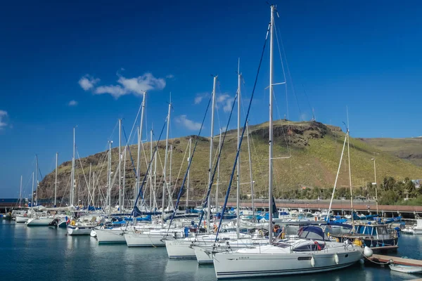 Gomera Spain April 2013 Yachts Port San Sebastian Gomera Canary — Stock Photo, Image