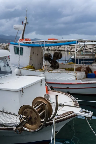 Fishermen boats in the Alykes Bay in Zante — Stock Photo, Image