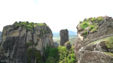 Yeşil vadi Meteora Amazing manzara, Trikala bölgesi, Yunanistan