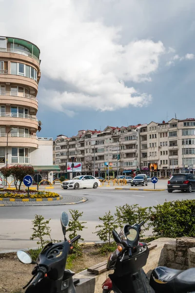 Buildings and roads in Ohrid town centre — Stock Photo, Image