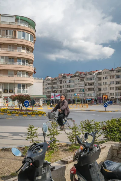 Buildings and roads in Ohrid town centre — Stock Photo, Image