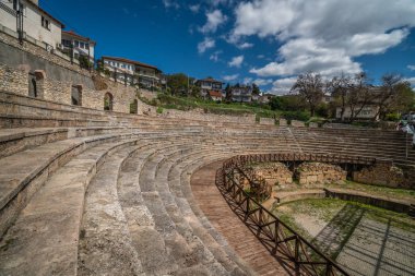 Ohri'deki antik Roma tiyatrosunun kalıntıları