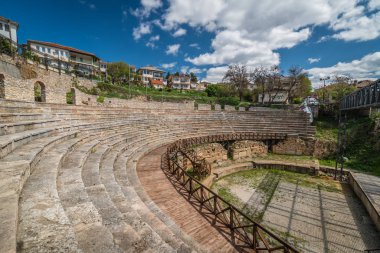 Ohri'deki antik Roma tiyatrosunun kalıntıları