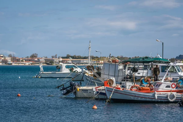 Laganas limanındaki tekneler — Stok fotoğraf