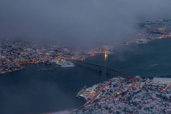 Città di Tromso in inverno — Foto Stock