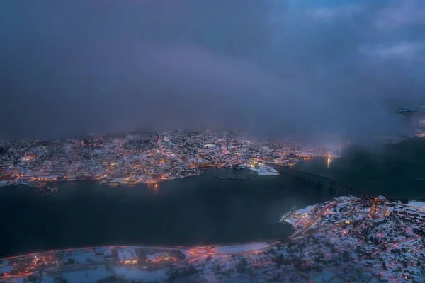 Città di Tromso in inverno — Foto Stock