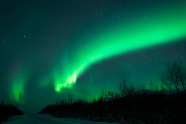 Luzes do norte em norway — Fotografia de Stock