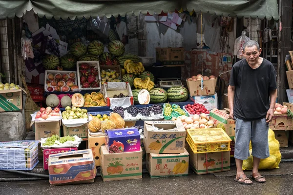 Fruit kraam in islamitische wijk in Xian — Stockfoto