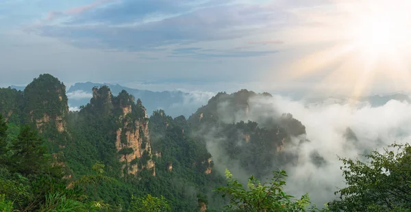 天子山的石柱 — 图库照片