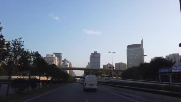 Xian China Julio 2019 Vista Frontal Del Tráfico Concurrida Calle — Vídeo de stock