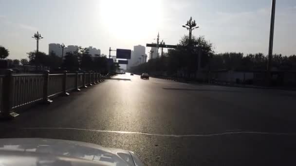 Xian Cina Luglio 2019 Vista Frontale Dell Auto Del Traffico — Video Stock