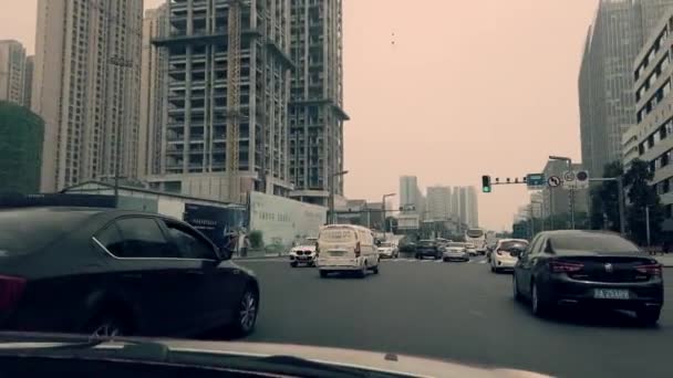 Chengdu Cina Luglio 2019 Ampie Strade Che Attraversano Grattacieli Dei — Video Stock