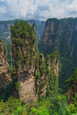 Büyüleyici 'den görünen dikey karst sütun kaya oluşumları