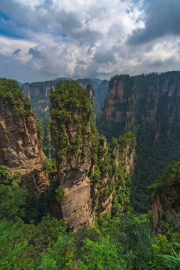 Büyüleyici 'den görünen dikey karst sütun kaya oluşumları