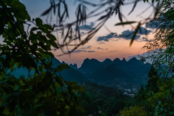 Xianggong Hill Viewpoint View Beautiful Green Lush Dense Karst Mountain — Stock Photo, Image