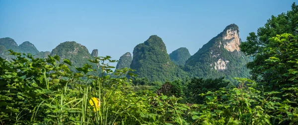 Hermoso Paisaje Verde Exuberante Denso Montaña Kárstica Yangshuo Provincia Guangxi —  Fotos de Stock