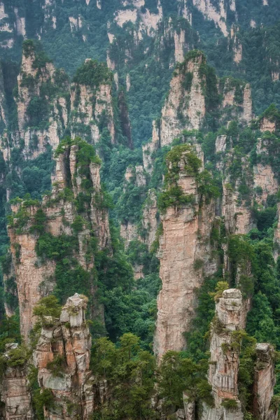 Impresionantes Pilares Roca Cordillera Tianzi Parque Natural Las Montañas Avatar —  Fotos de Stock