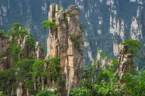 Impressionantes Pilares Rocha Cordilheira Tianzi Parque Natural Das Montanhas Avatar — Fotografia de Stock