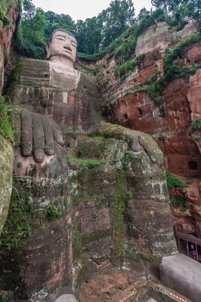 Leshan Cina Luglio 2019 Primo Piano Della Testa Del Busto — Foto Stock