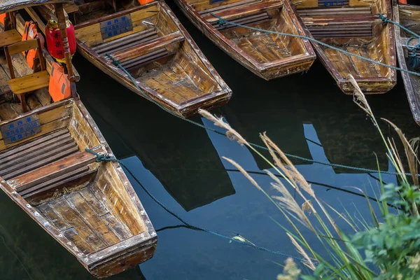 Feng Huang Chine Août 2019 Gros Plan Vieux Bateaux Tourisme — Photo