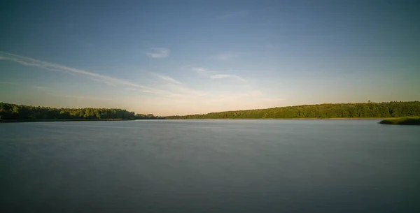 Vista Panorámica Del Gran Jezioro Ostrowieckie Pojezierze Zninskie Verano Polonia — Foto de Stock