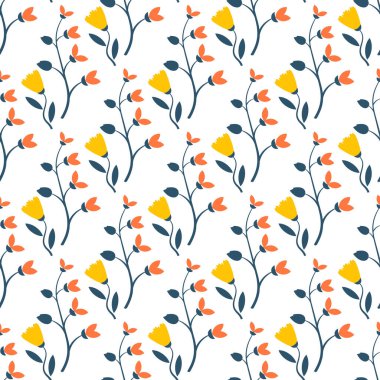 Geleneksel Çiçeksiz Vektör Deseni