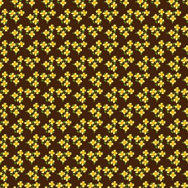 Serbest vektör el düz küçük çiçek deseni çizdi.