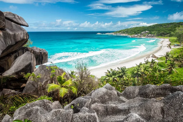 Geweldig uitzichtpunt op de Seychellen — Stockfoto