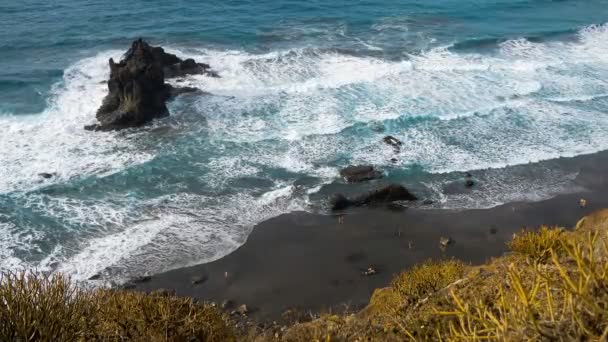 Tenerife siyah beach — Stok video