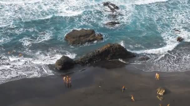 Tenerife siyah beach — Stok video