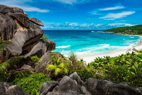 Amazing viewpoint on Seychelles Stock Photo