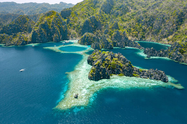 Spectacular landscape of Coron island in Philippines