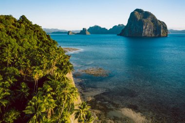 Spectacular landscape of El Nido in Philippines clipart
