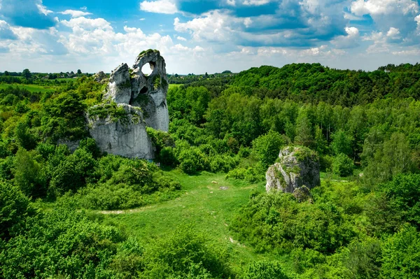 La roccia Okiennik unica in Polonia — Foto Stock