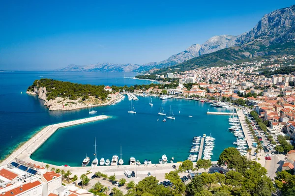 Fantastiske ciity of Makarska i Kroatien - Stock-foto