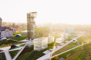 Katowice üzerinde güzel gündoğumu