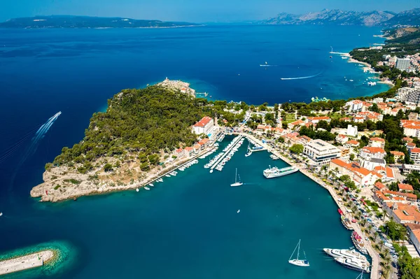 Fantastiske ciity of Makarska i Kroatien - Stock-foto