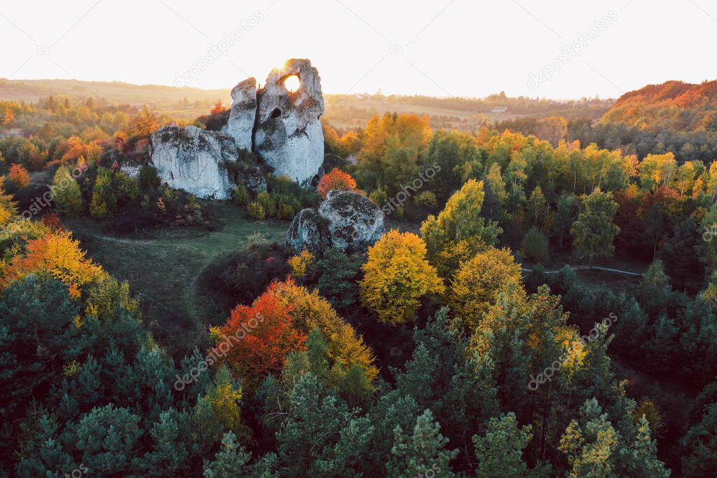 unique Okiennik rock in Poland