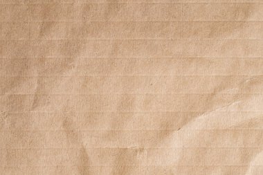 Geri dönüşümlü kahverengi kağıt buruşmuş doku, arka plan için eski kağıt yüzeyi