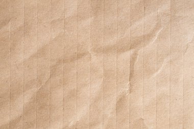 Geri dönüşümlü kahverengi kağıt buruşmuş doku, arka plan için eski kağıt yüzeyi