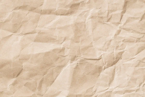 Geri dönüşümlü kahverengi kağıt buruşmuş doku, arka plan için eski kağıt yüzeyi